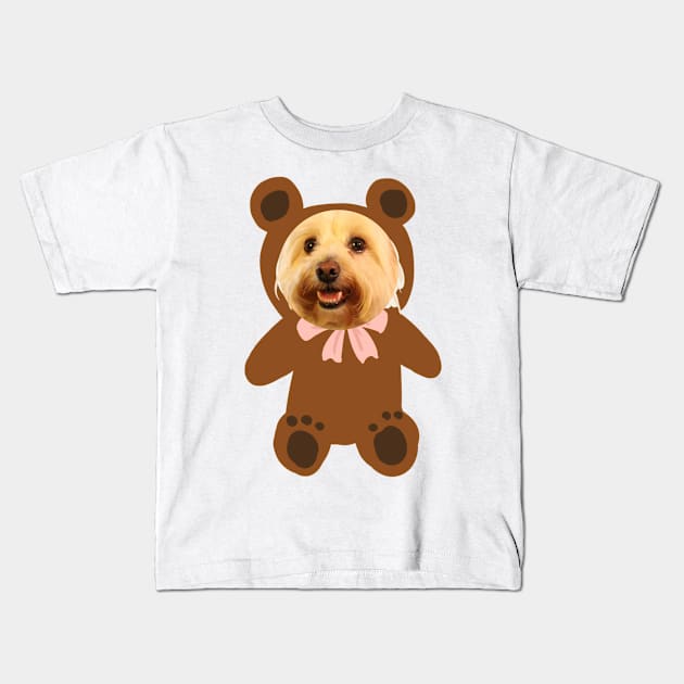 Funny Dog Art Kids T-Shirt by PatternbyNOK